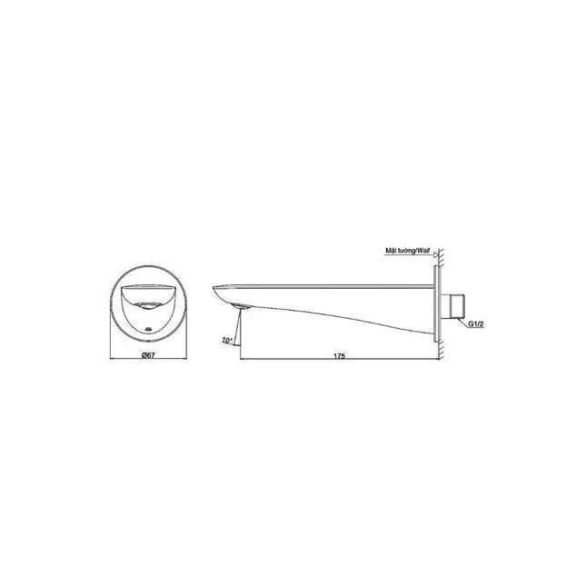 Tbg01001B Sen Tắm Gắn Tường