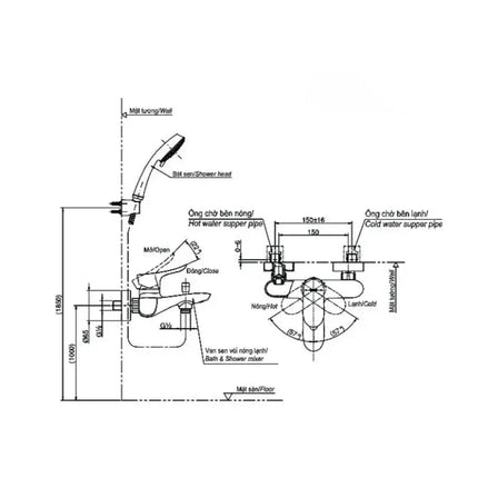 Tbg01302Va Dgh104Zr Sen Tắm Gắn Tường