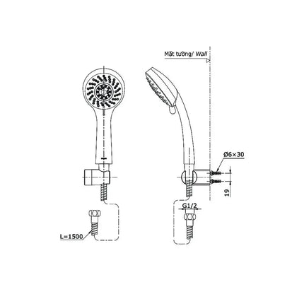 Tbg01302Va Dgh108Zr Sen Tắm Gắn Tường