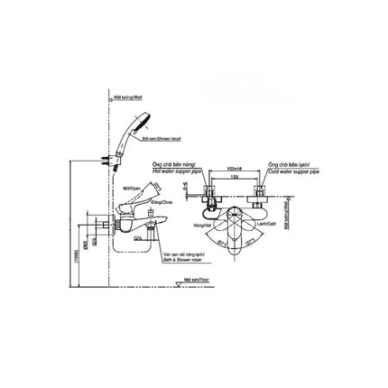 Tbg01302Va Tbw01008A Sen Tắm Gắn Tường