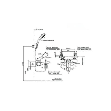 Tbg01302Va Tbw02005A Sen Tắm Gắn Tường
