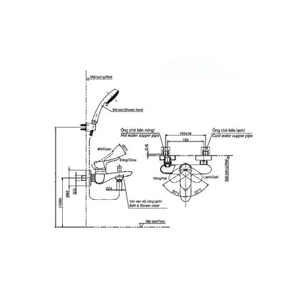 Tbg01302Va Tbw03002B Sen Tắm Gắn Tường