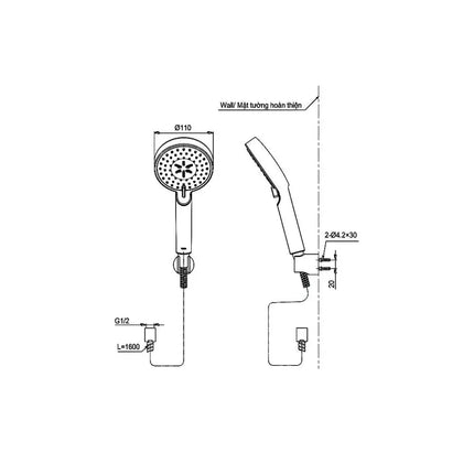 Tbg01302Va Tbw07009A Sen Tắm Gắn Tường