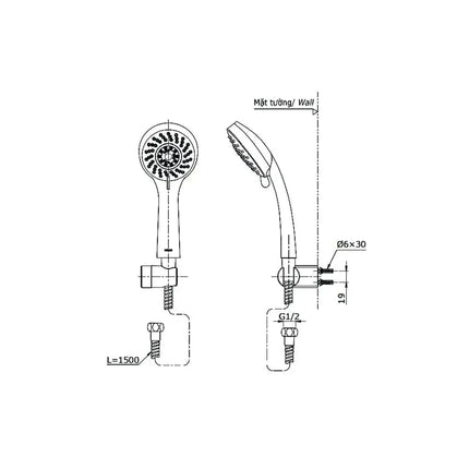 Tbg02302Va Dgh108Zr Sen Tắm Gắn Tường
