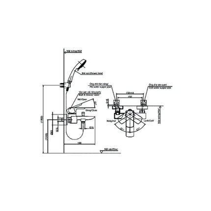 Tbg02302Va Dgh108Zr Sen Tắm Gắn Tường