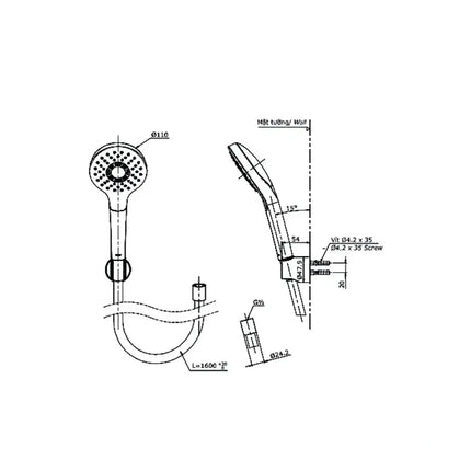 Tbg02302Va Tbw01008A Sen Tắm Gắn Tường