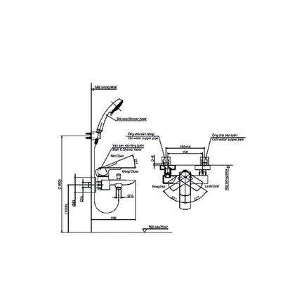 Tbg02302Va Tbw01008A Sen Tắm Gắn Tường