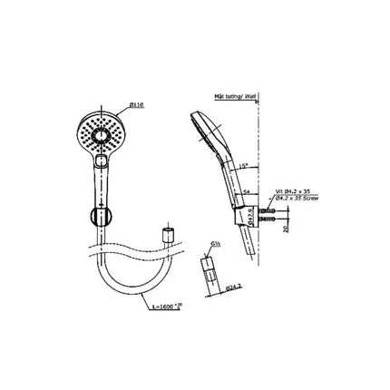Tbg02302Va Tbw01010A Sen Tắm Gắn Tường