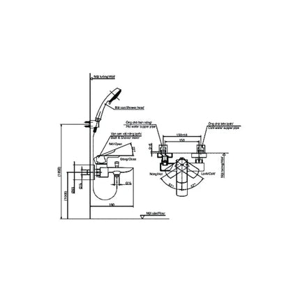 Tbg02302Va Tbw01010A Sen Tắm Gắn Tường