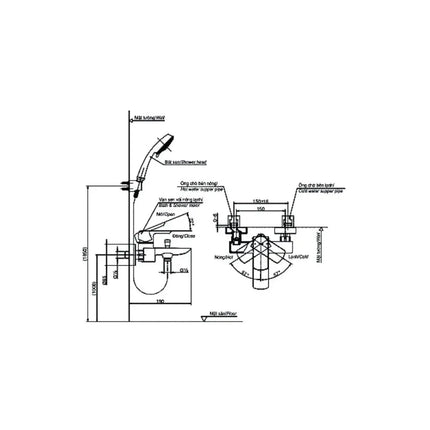 Tbg02302Va Tbw02005A Sen Tắm Gắn Tường
