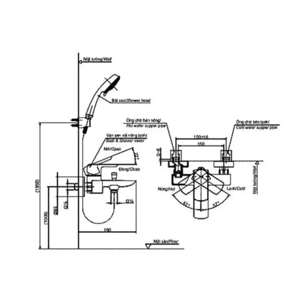 Tbg02302Va Tbw03002B Sen Tắm Gắn Tường