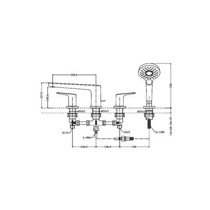 Bộ vòi xả bồn tắm TBG03202BB | Thiết Bị Vệ Sinh TOTO
