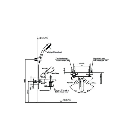 Tbg03302Va Dgh104Zr Sen Tắm Gắn Tường