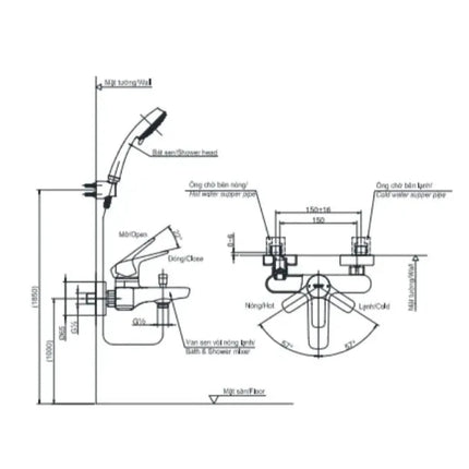 Tbg03302Va Dgh108Zr Sen Tắm Gắn Tường