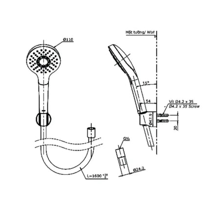 Tbg03302Va Tbw01008A Sen Tắm Gắn Tường
