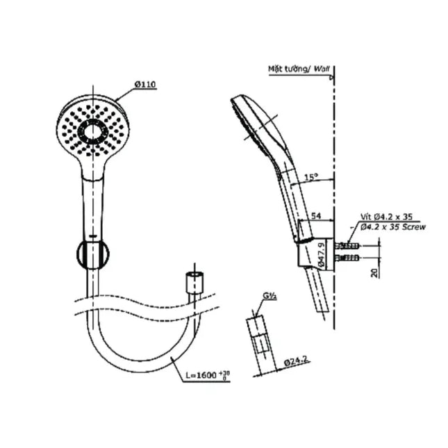 Tbg03302Va Tbw01008A Sen Tắm Gắn Tường