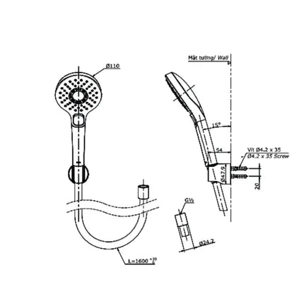 Tbg03302Va Tbw01010A Sen Tắm Gắn Tường