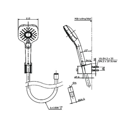 Tbg03302Va Tbw02006A Sen Tắm Gắn Tường