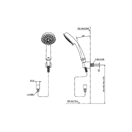 Tbg03302Va Tbw03002B Sen Tắm Gắn Tường