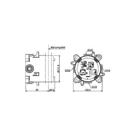 Van gật gù điều chỉnh nóng lạnh GS TBG03304B TBN01001B | Thiết Bị Vệ S…