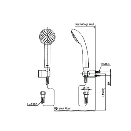 Tbg04302Va Dgh104Zr Sen Tắm Gắn Tường