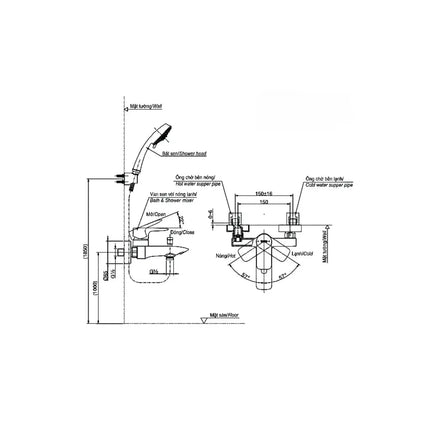 Tbg04302Va Sen Tắm Gắn Tường