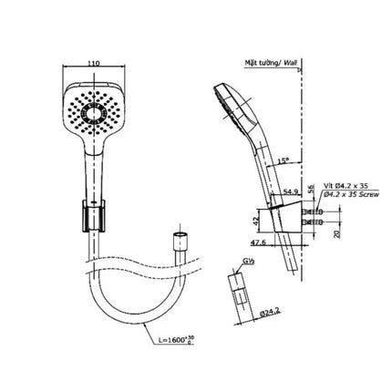 Tbg04302Va Tbw02005A Sen Tắm Gắn Tường