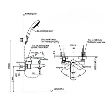Tbg04302Va Tbw02006A Sen Tắm Gắn Tường