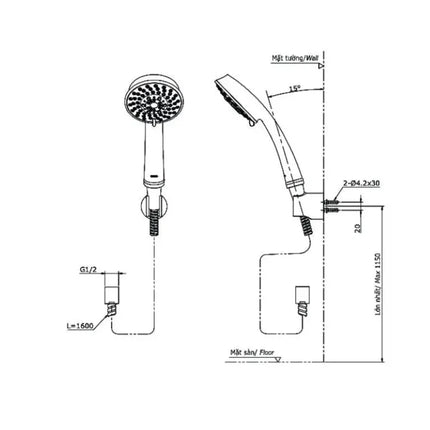 Tbg04302Va Tbw03002B Sen Tắm Gắn Tường
