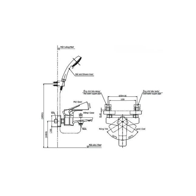 Tbg07302Va Tbw01010A Sen Tắm Gắn Tường