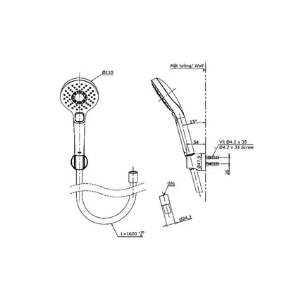 Tbg07302Va Tbw01010A Sen Tắm Gắn Tường