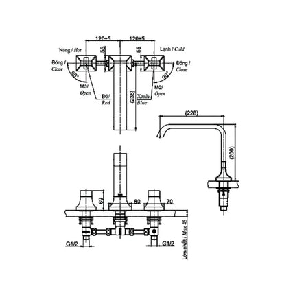 Vòi xả bồn nóng lạnh GC TBG08201B | Thiết Bị Vệ Sinh TOTO
