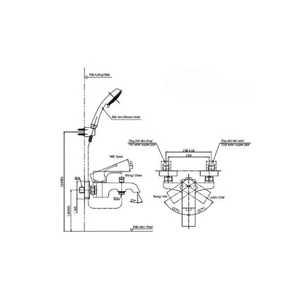Tbg08302Va Dgh104Zr Sen Tắm Gắn Tường