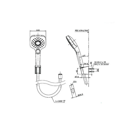 Tbg08302Va Tbw02006A Sen Tắm Gắn Tường