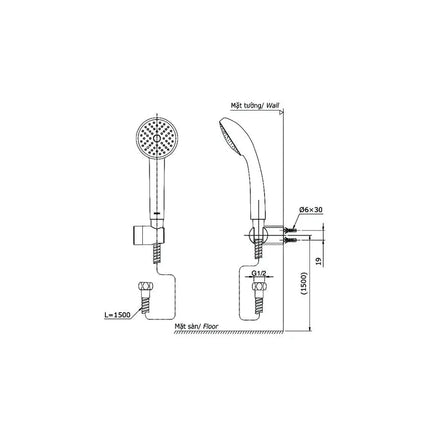Tbg09302Va Dgh104Zr Sen Tắm Gắn Tường