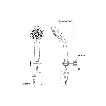 Tbg09302Va Dgh108Zr Sen Tắm Gắn Tường