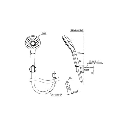 Tbg09302Va Tbw01008A Sen Tắm Gắn Tường