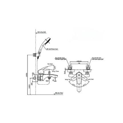 Bộ sen tắm nóng lạnh GM TBG09302VA TBW01010A | Thiết Bị Vệ Sinh TOTO