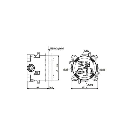 Van gật gù điều chỉnh nóng lạnh GM TBG09303VA TBN01001B | Thiết Bị Vệ