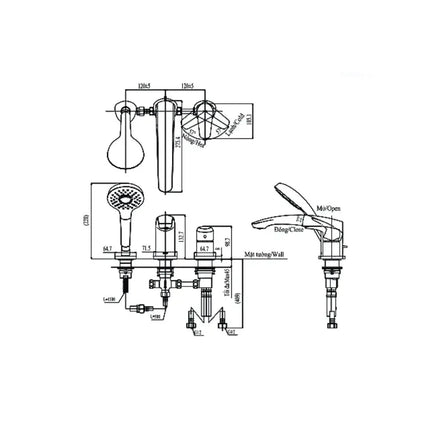 Vòi xả bồn nóng lạnh TBG09305AA | Thiết Bị Vệ Sinh TOTO