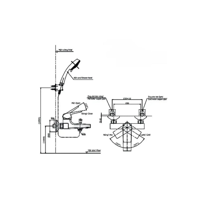 Tbg10302Va Dgh104Zr Sen Tắm Gắn Tường