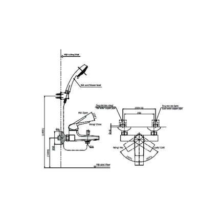 Tbg10302Va Dgh108Zr Sen Tắm Gắn Tường