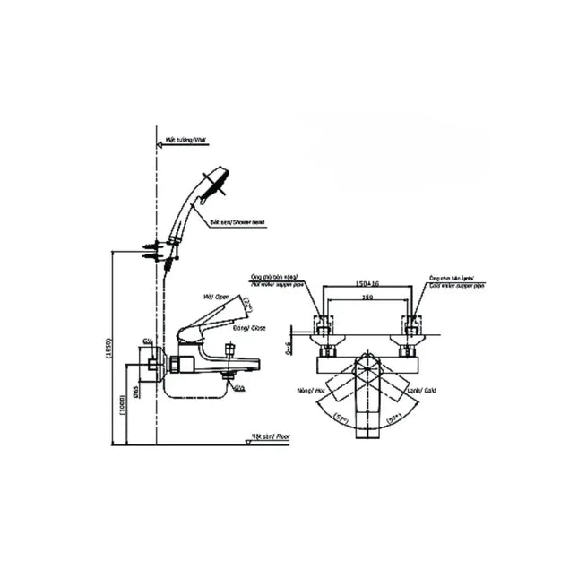 Tbg10302Va Tbw01010A Sen Tắm Gắn Tường