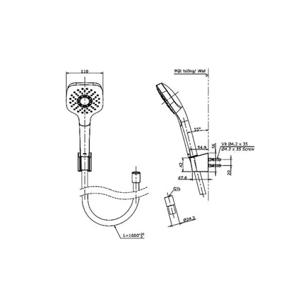 Tbg10302Va Tbw02005A Sen Tắm Gắn Tường