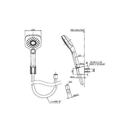 Tbg10302Va Tbw02006A Sen Tắm Gắn Tường