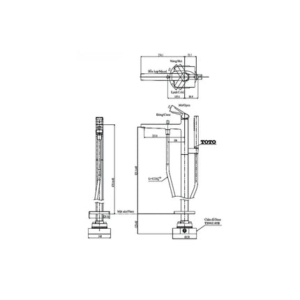 Vòi xả bồn nóng lạnh TBG10306AA TBN01105B | Thiết Bị Vệ Sinh TOTO