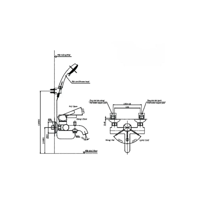 Tbg11302Va Tbw02006A Sen Tắm Gắn Tường