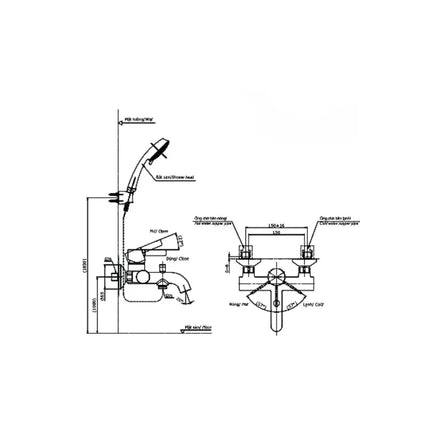 Tbg11302Va Tbw03002B Sen Tắm Gắn Tường