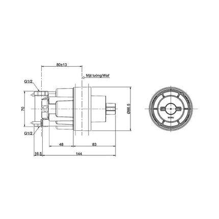 Phụ kiện âm tường TBN01104B | Thiết Bị Vệ Sinh TOTO