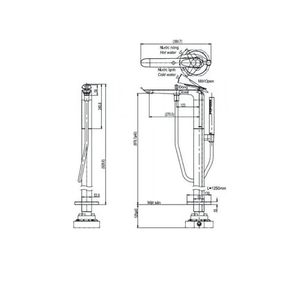Vòi xả bồn tắm TBP03301AA TBN01105B | Thiết Bị Vệ Sinh TOTO